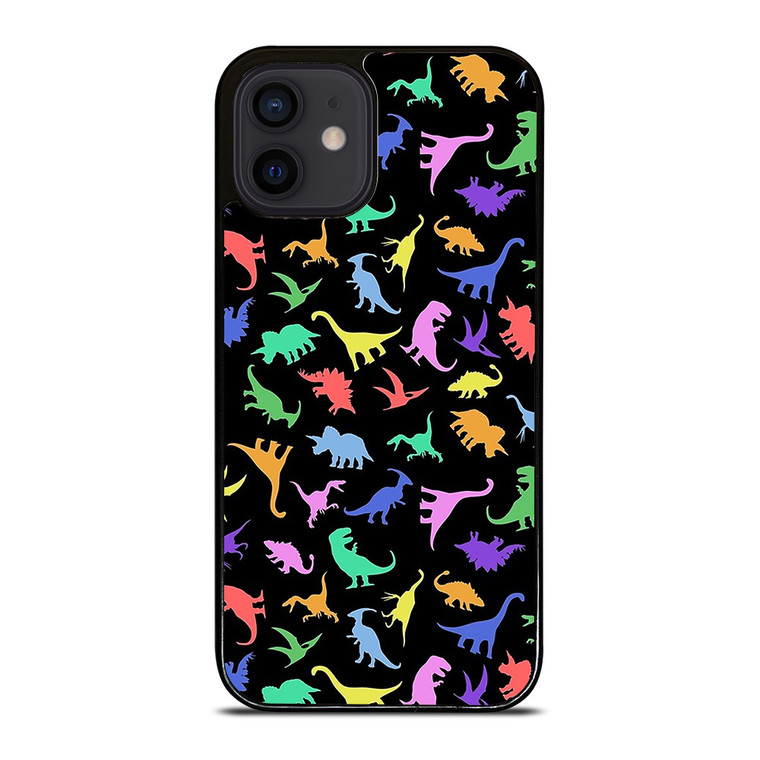 DINOSAUR COLORFUL PATTERN iPhone 12 Mini Case Cover