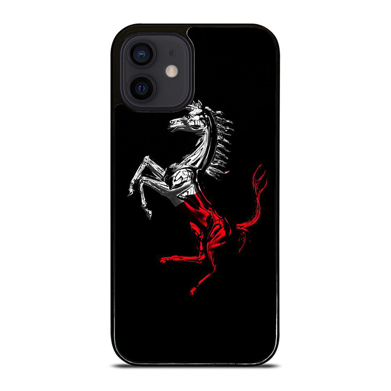 FERRARI LOGO CHROME HORSE iPhone 12 Mini Case Cover FERRARI LOGO CHROME HORSE iPhone 12 Mini Case Cover
