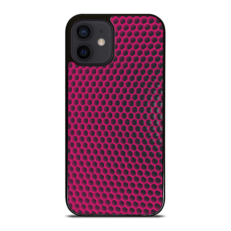HEXAGONAL BLACK PURPLE PATTERN iPhone 12 Mini Case Cover