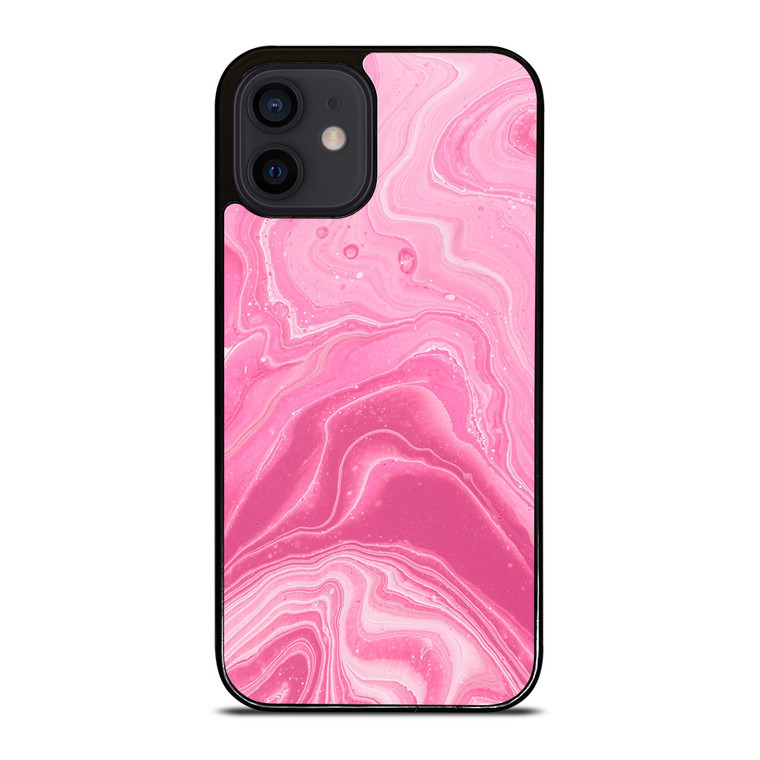 PINK LIQUID TEXTURES iPhone 12 Mini Case Cover