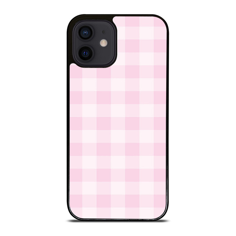 PINK PLAID PATTERN iPhone 12 Mini Case Cover