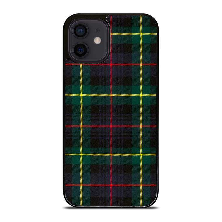 RED YELLOW TARTAN PLAID PATTERN iPhone 12 Mini Case Cover