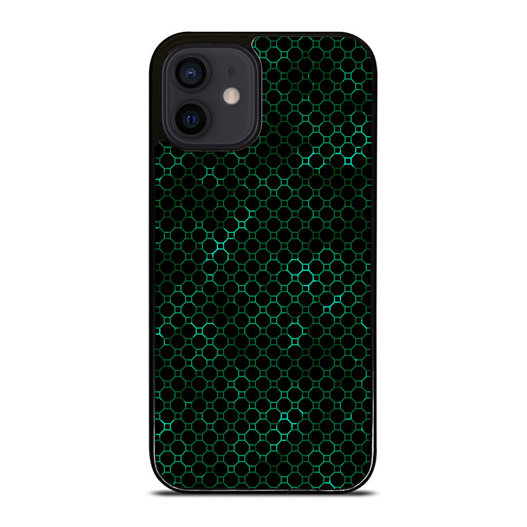 STYLISH HEXAGONAL GREEN PATTERN iPhone 12 Mini Case Cover