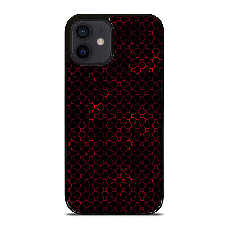 STYLISH HEXAGONAL RED PATTERN iPhone 12 Mini Case Cover