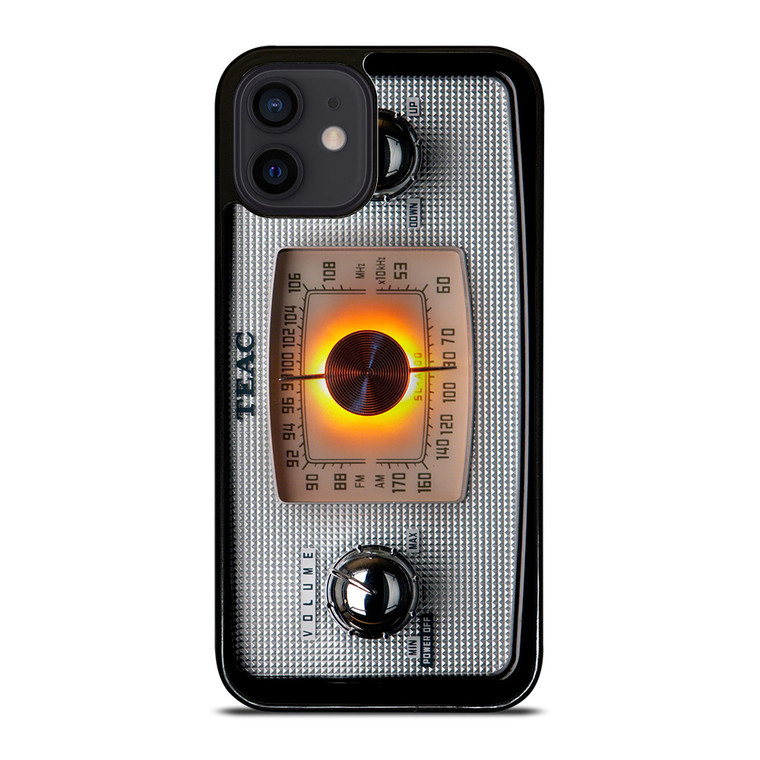 VINTAGE RADIO SILVER METAL iPhone 12 Mini Case Cover