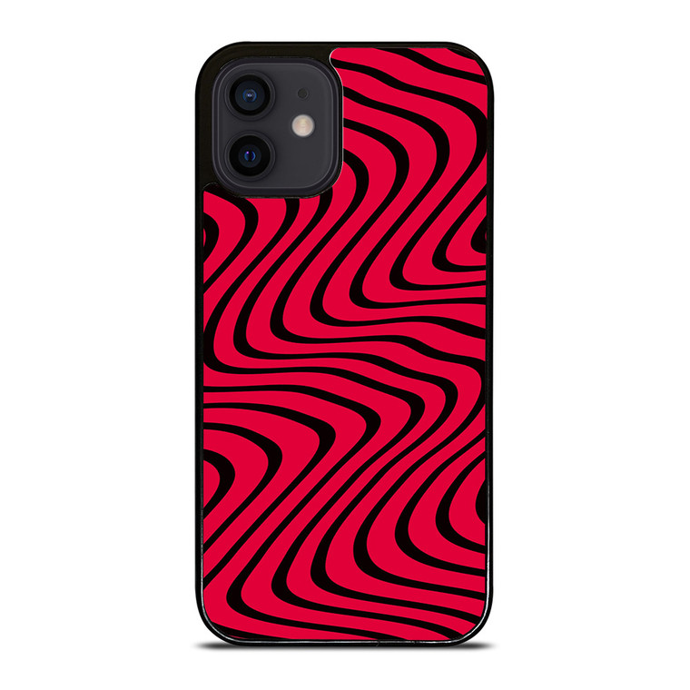 WAVY RED PATTERN iPhone 12 Mini Case Cover