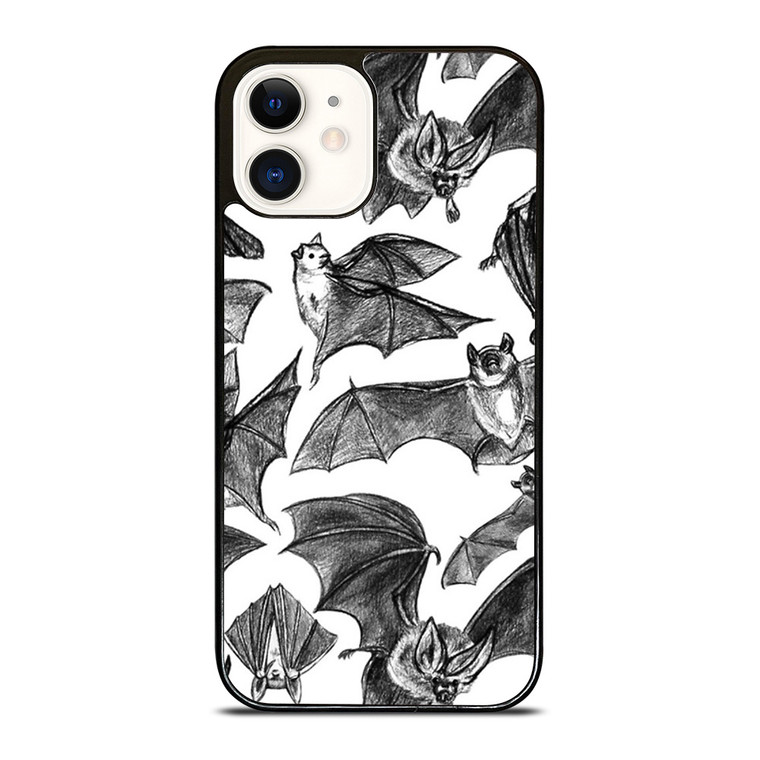 BAT HAND DRAWING PATTERN iPhone 12 Case Cover