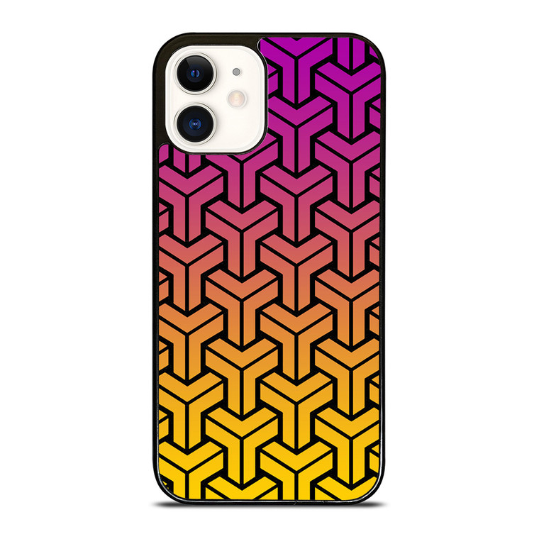 BLACK MAMBA YELLOW PURPLE PATTERN iPhone 12 Case Cover
