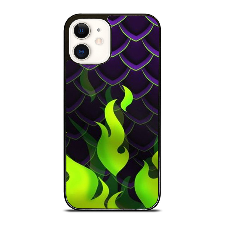 MALEFICENT GREEN FLAMES PATTERN iPhone 12 Case Cover