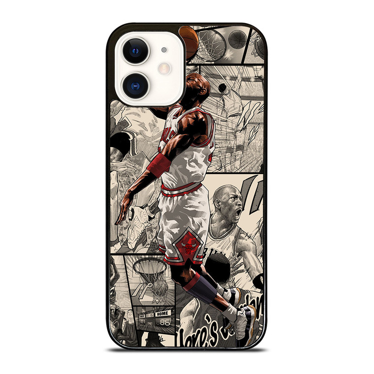 MICHAEL JORDAN COMIC ART iPhone 12 Case Cover