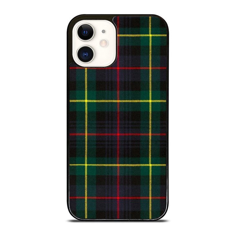 RED YELLOW TARTAN PLAID PATTERN iPhone 12 Case Cover