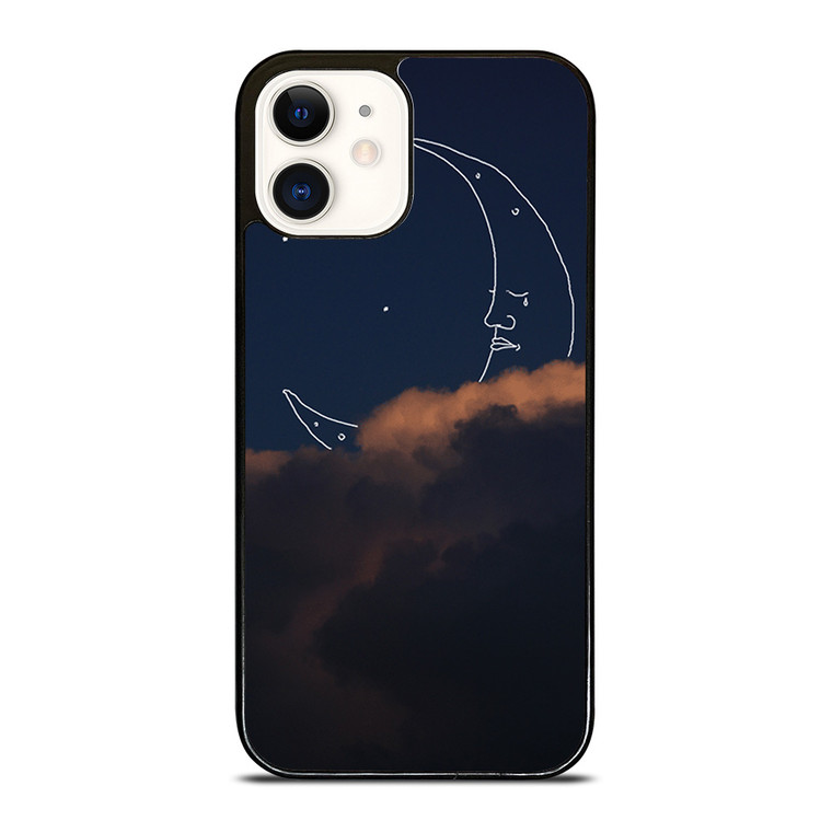 SAD CRESCENT MOON iPhone 12 Case Cover