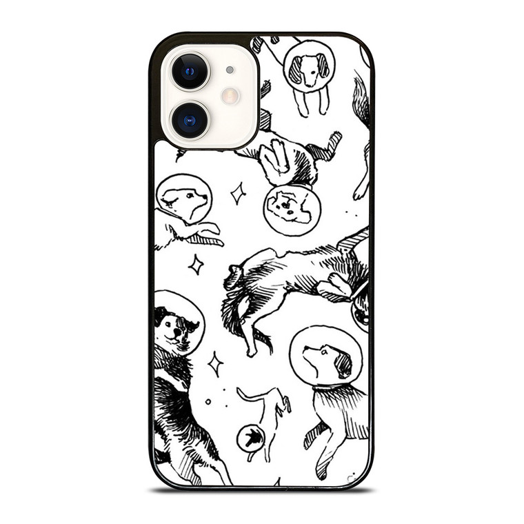 SPACE DOG WHITE PATTERN iPhone 12 Case Cover