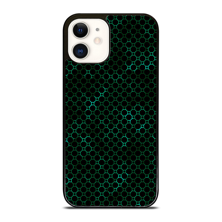 STYLISH HEXAGONAL GREEN PATTERN iPhone 12 Case Cover
