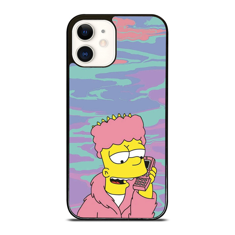 TIE DYE PATTERN BART SIMPSON iPhone 12 Case Cover