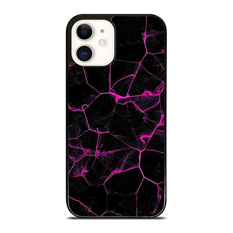 VIOLET ABSTRACT SMOKED GRID iPhone 12 Case Cover