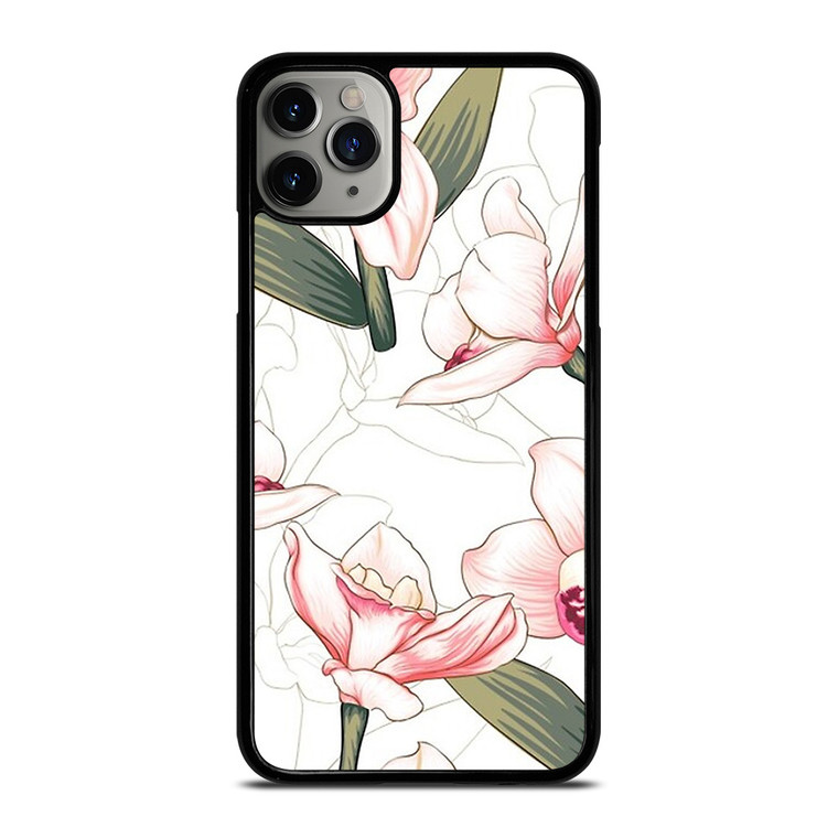 PINK ORCHID FLOWER iPhone 11 Pro Max Case Cover
