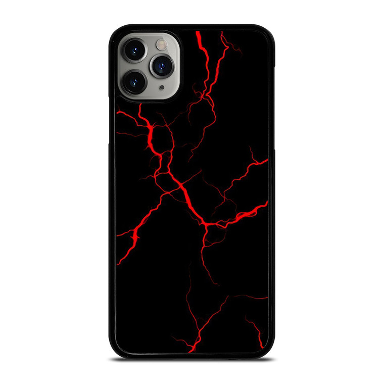 RED NEON LIGHTNING PATTERN iPhone 11 Pro Max Case Cover