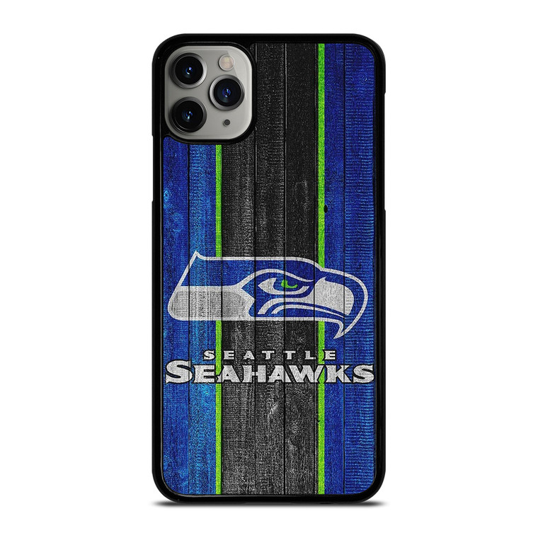SEATTLE SEAHAWKS WOODEN LOGO NFL iPhone 11 Pro Max Case Cover