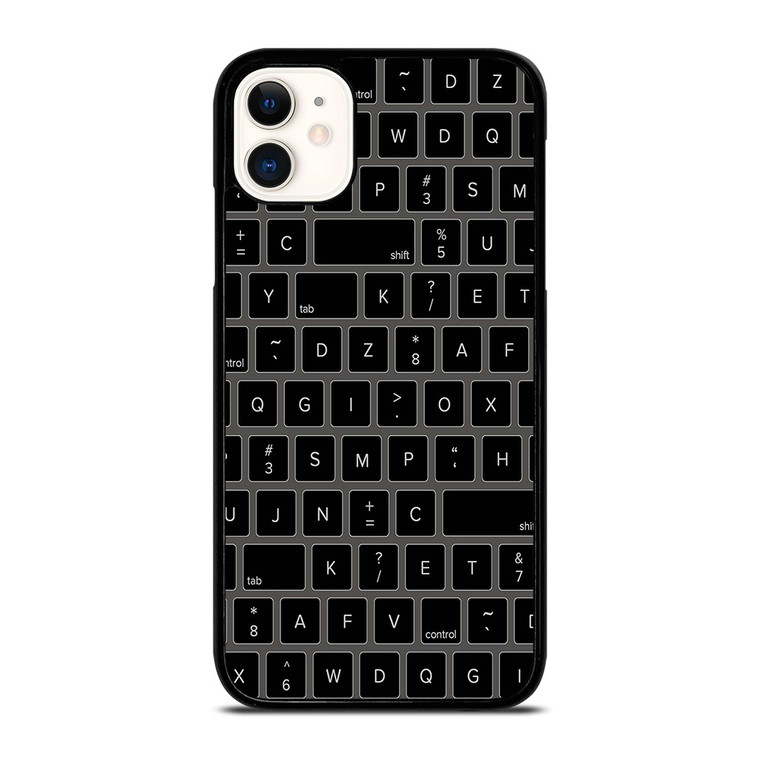 BLACK KEYBOARD PATTERN iPhone 11 Case Cover