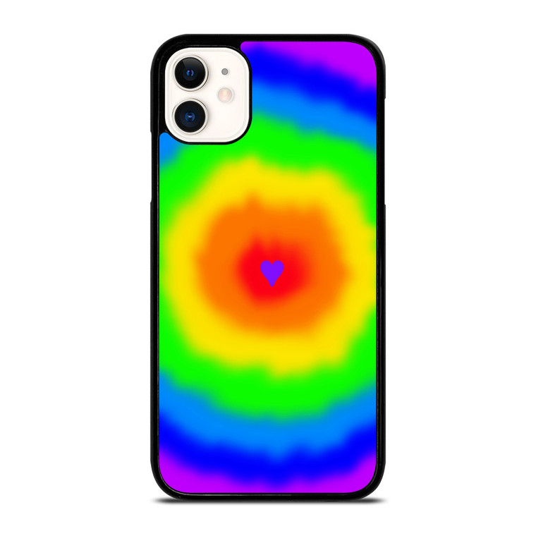 LOVE RAINBOW TIE DYE PATTERN iPhone 11 Case Cover