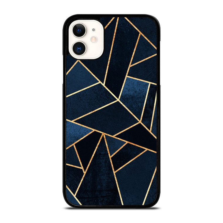 NAVY STONE CERAMIC ABSTRACT iPhone 11 Case Cover