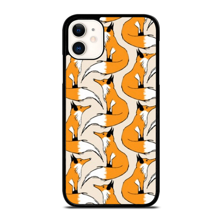 ORANGE FOX PATTERN iPhone 11 Case Cover
