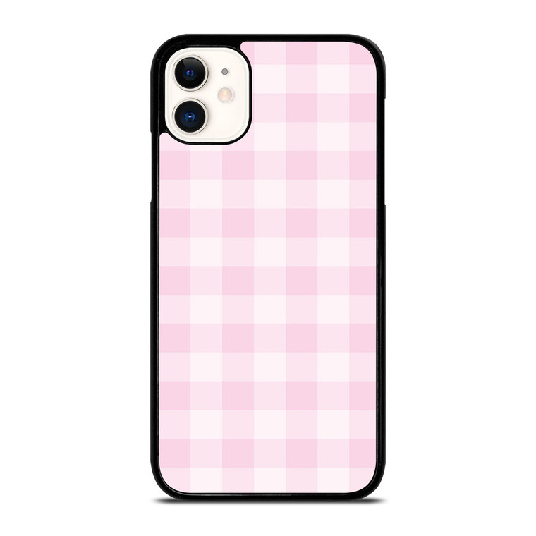 PINK PLAID PATTERN iPhone 11 Case Cover