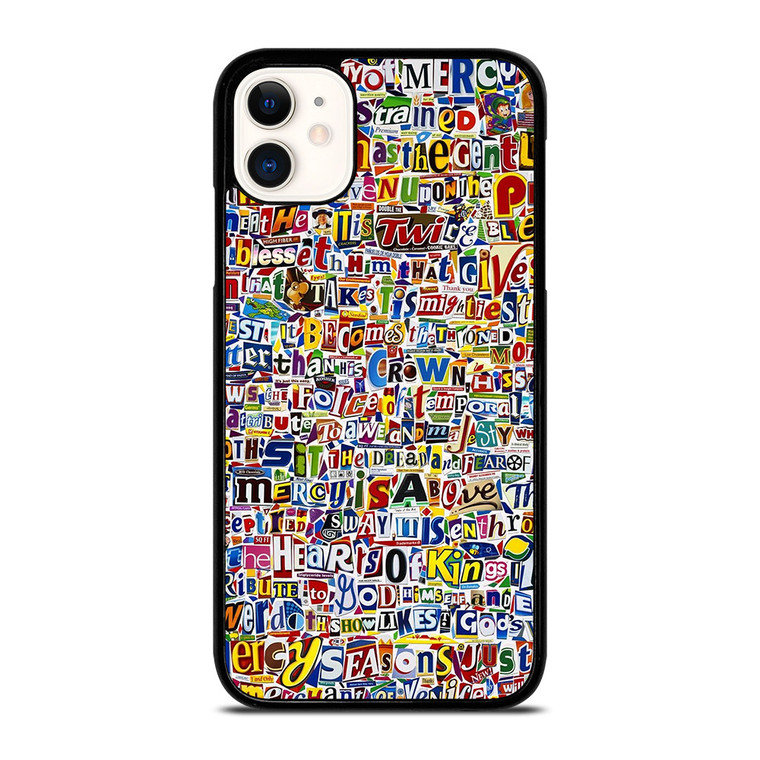 RETRO ALPHABET COLLAGE iPhone 11 Case Cover