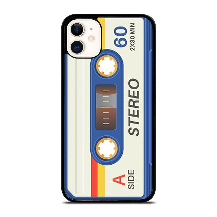 RETRO BLUE STEREO CASETTE TAPE iPhone 11 Case Cover