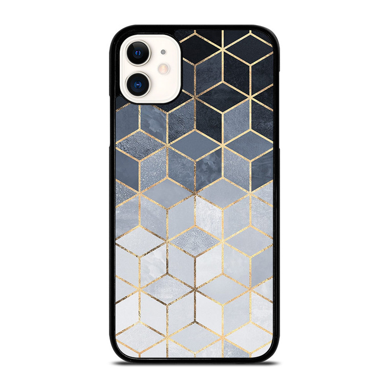 SOFT BLUE GRADIENT CUBES iPhone 11 Case Cover