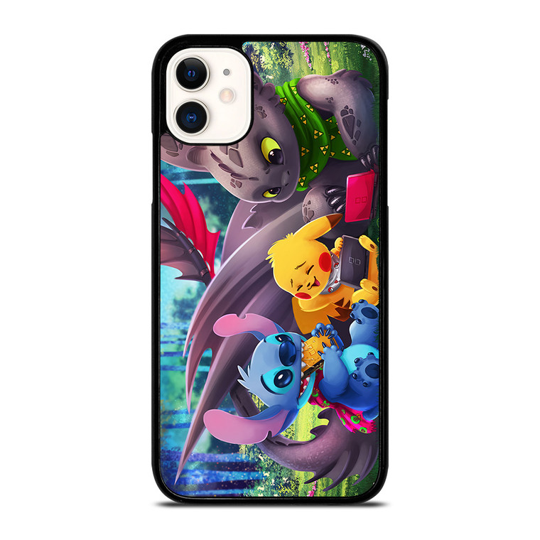 TOOTHLESS STITCH PIKACHU iPhone 11 Case Cover TOOTHLESS STITCH PIKACHU iPhone 11 Case Cover