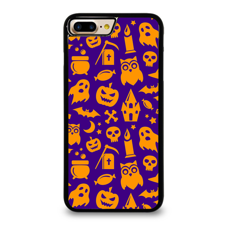 HAPPY HALLOWEEN PURPLE PATTERN iPhone 7 / 8 Plus Case Cover