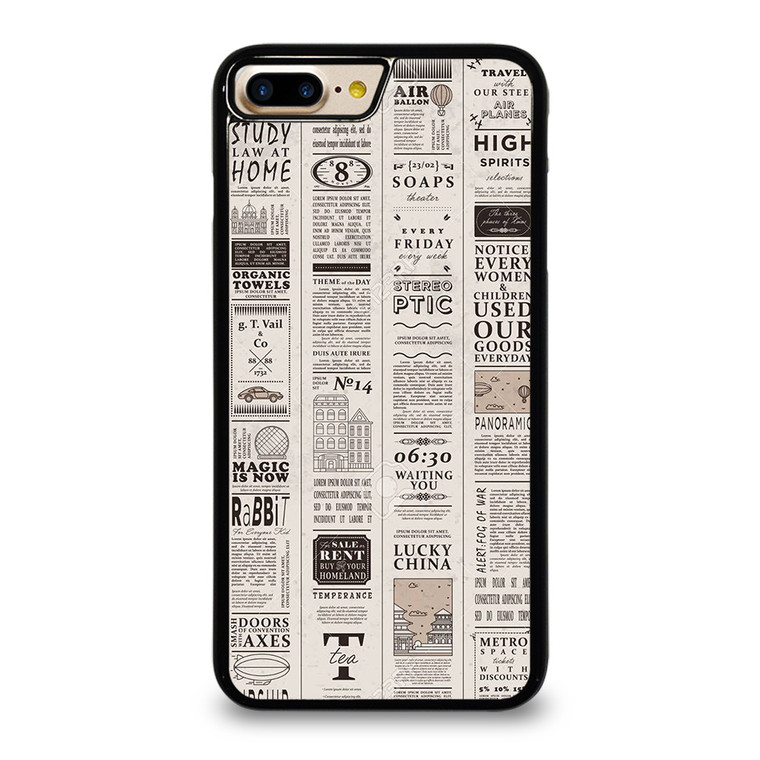 OLD NEWSPAPER PATTERN iPhone 7 / 8 Plus Case Cover