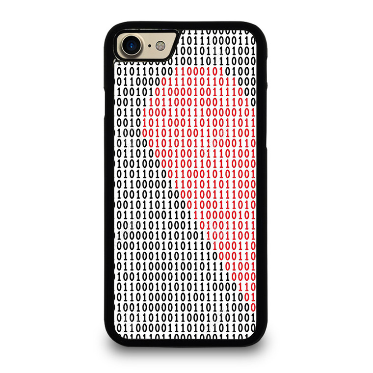 BINARY CODE HALF HEART PATTERN iPhone 7 / 8 Case Cover
