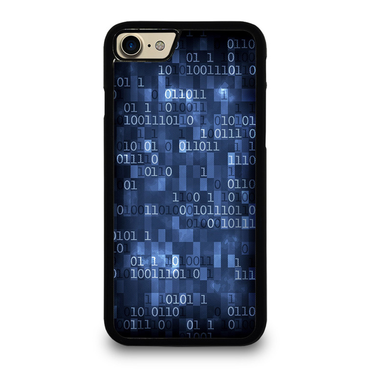 BLUE STYLISH BINARY CODE iPhone 7 / 8 Case Cover