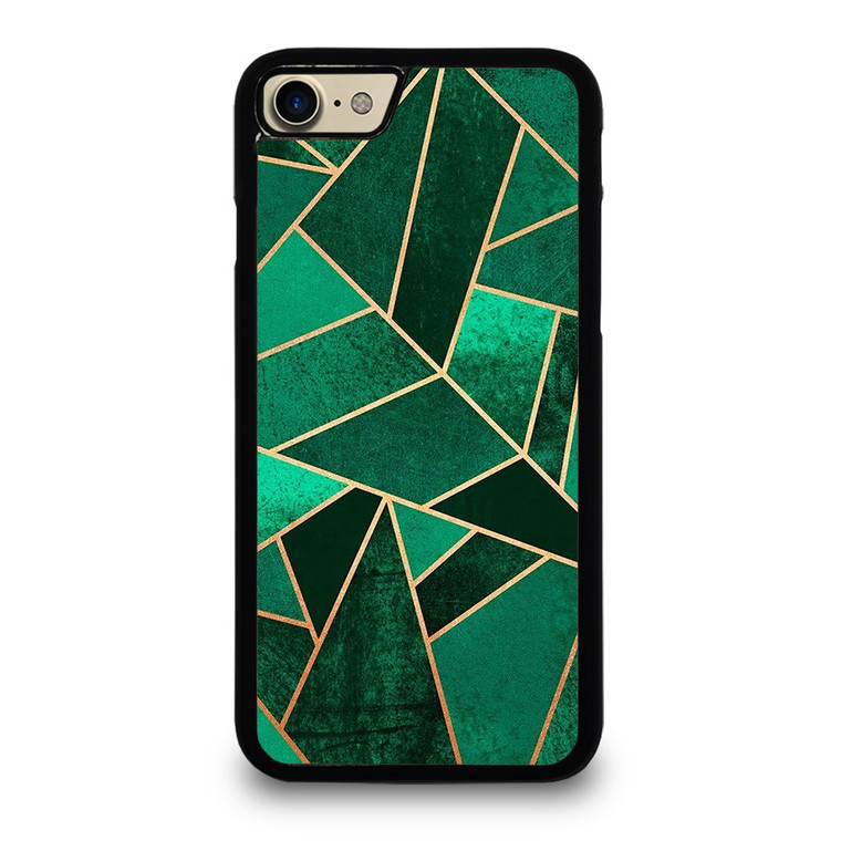 EMERALD AND COPPER GEOMETRIC PATTERN iPhone 7 / 8 Case Cover
