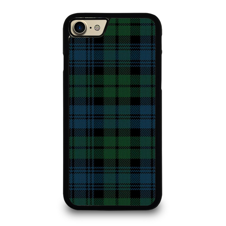 GREEN BLUE TARTAN PATTERN iPhone 7 / 8 Case Cover