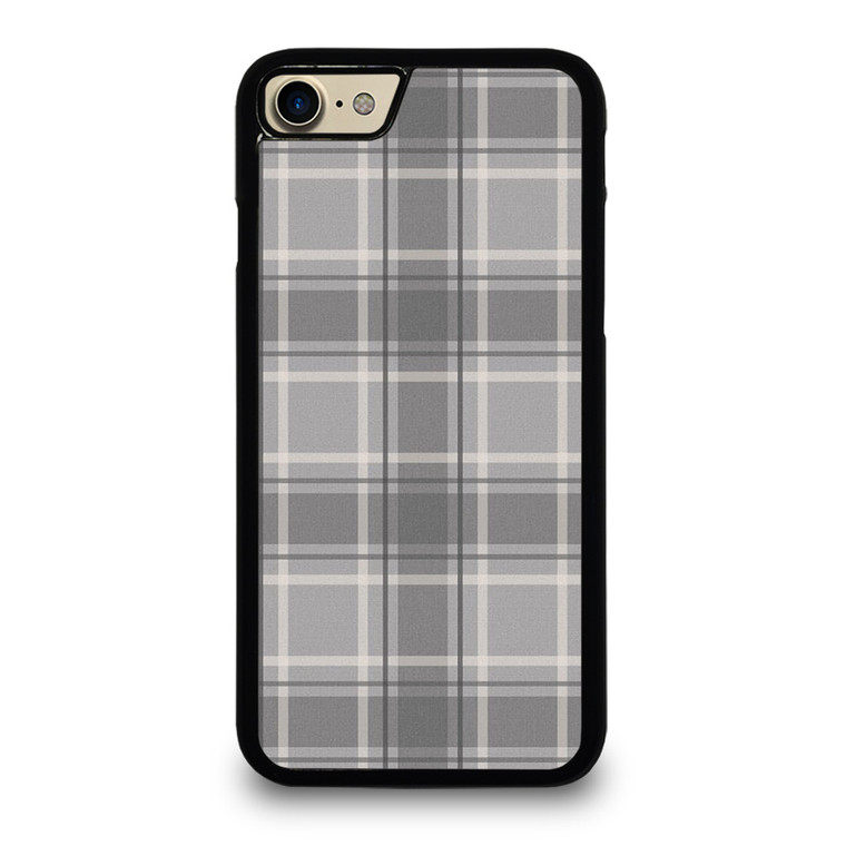 GREY TARTAN PLAID PATTERN iPhone 7 / 8 Case Cover