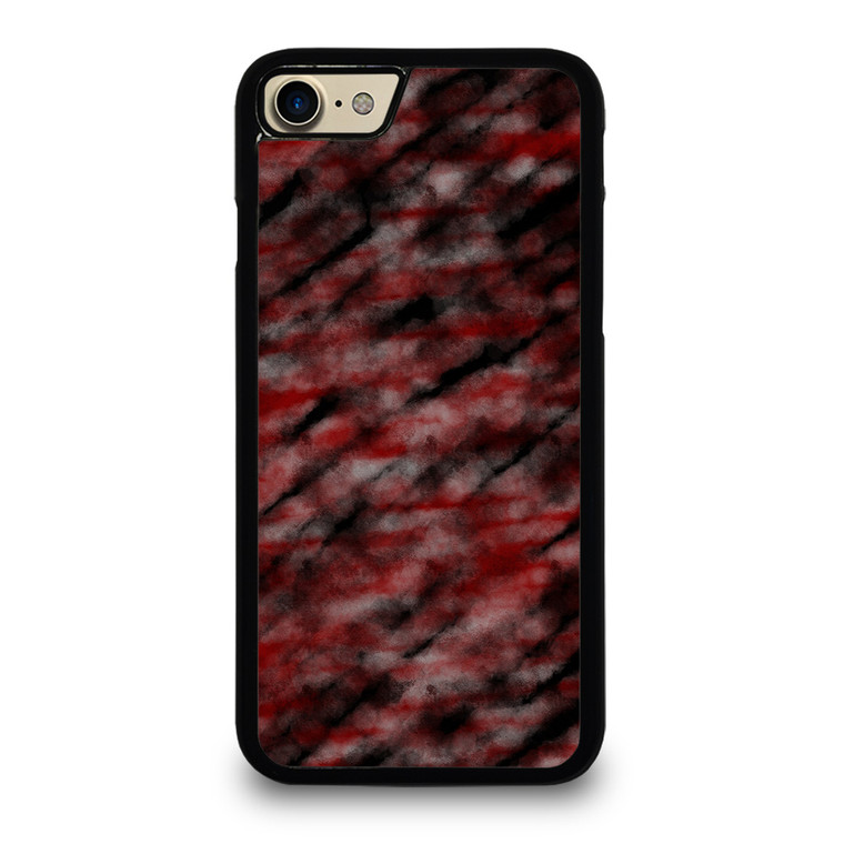 RED BLACK TIE DYE PATTERN iPhone 7 / 8 Case Cover