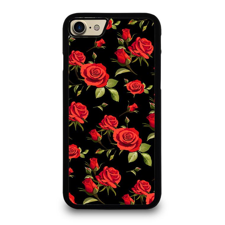 SEAMLESS RED ROSE PATTERN iPhone 7 / 8 Case Cover
