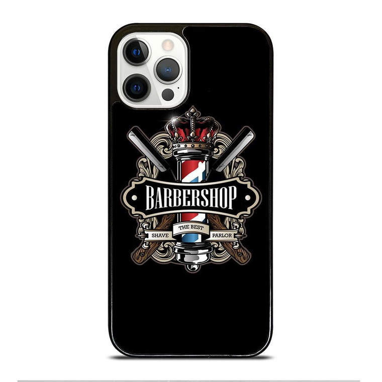 BARBERSHOP POLE HAIR CUT LOGO iPhone 12 Pro Case Cover