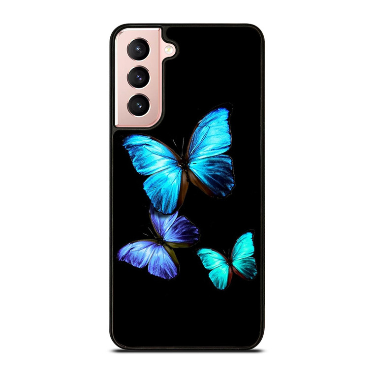 BLUE BUTTERFLY ART Samsung Galaxy S21 Case Cover