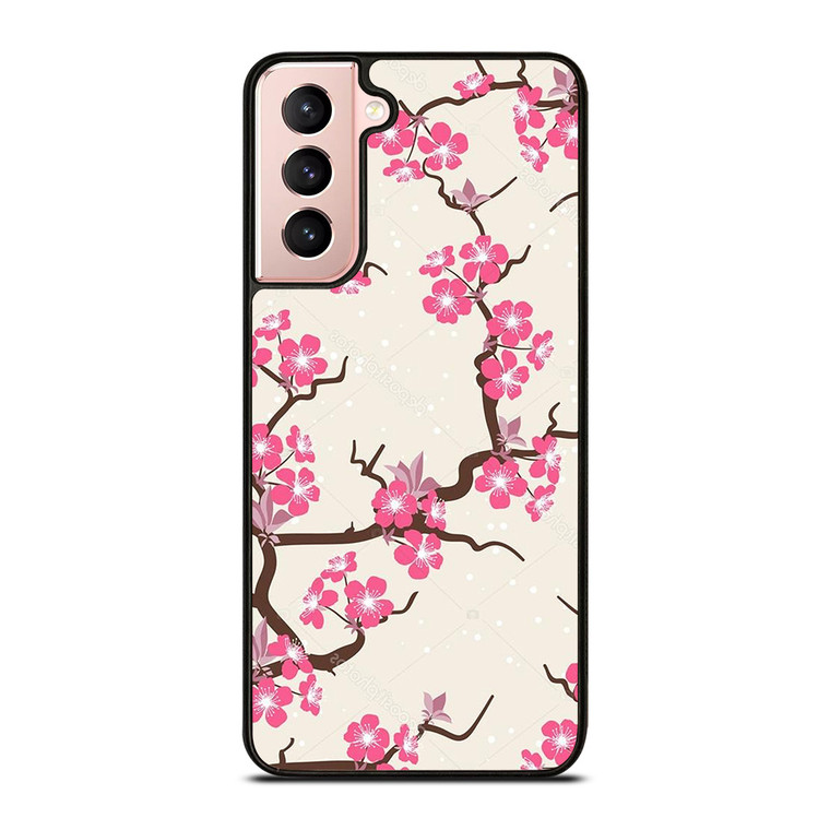 CHERRY BLOSSOM FLOWERS PATTERN Samsung Galaxy S21 Case Cover