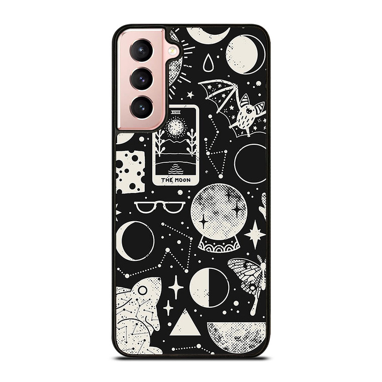 LUNAR PATTERN BLACK WHITE Samsung Galaxy S21 Case Cover