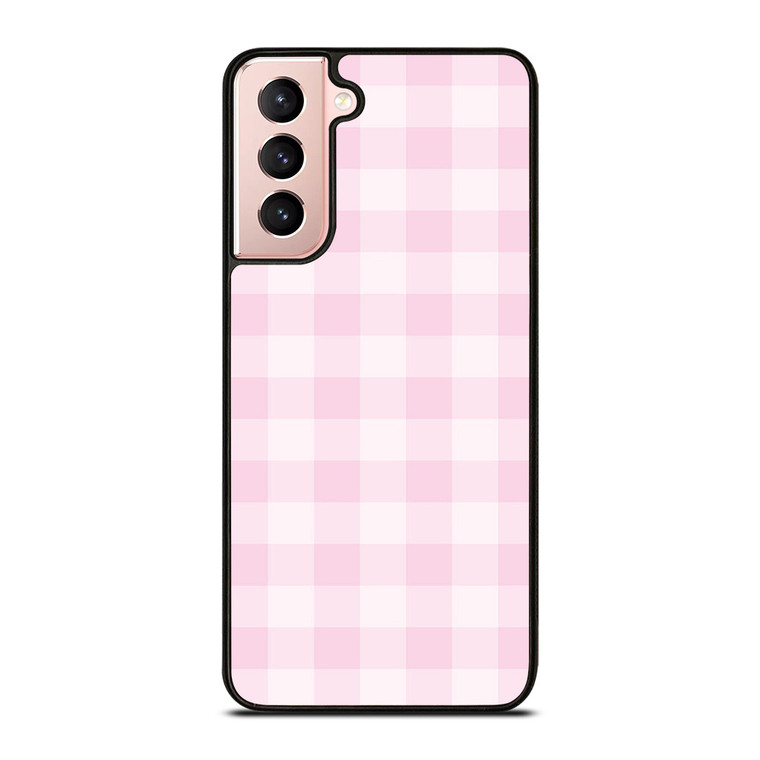 PINK PLAID PATTERN Samsung Galaxy S21 Case Cover