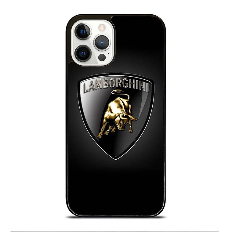 BLACK LAMBORGHINI LOGO iPhone 12 Pro Case Cover