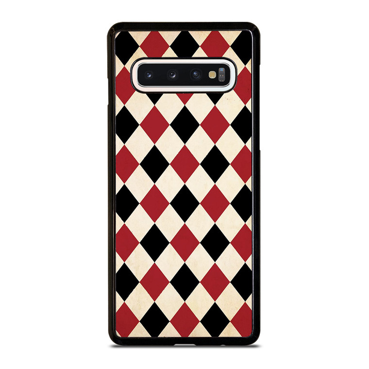 DIAMOND RED BACK PATTERN Samsung Galaxy S10 Case Cover