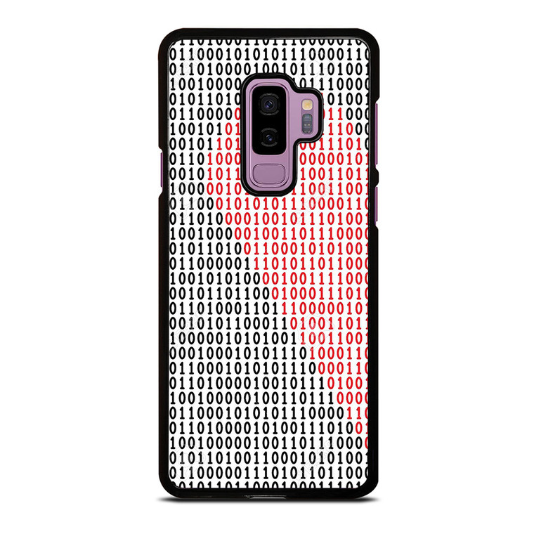 BINARY CODE HALF HEART PATTERN Samsung Galaxy S9 Plus Case Cover