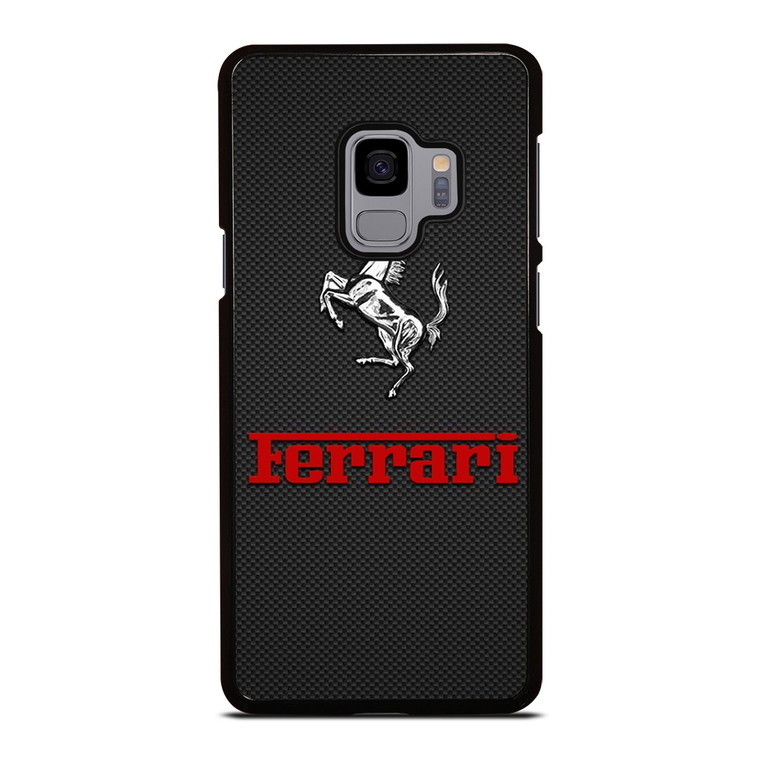 FERRARI HORSE CARBON LOGO Samsung Galaxy S9 Case Cover